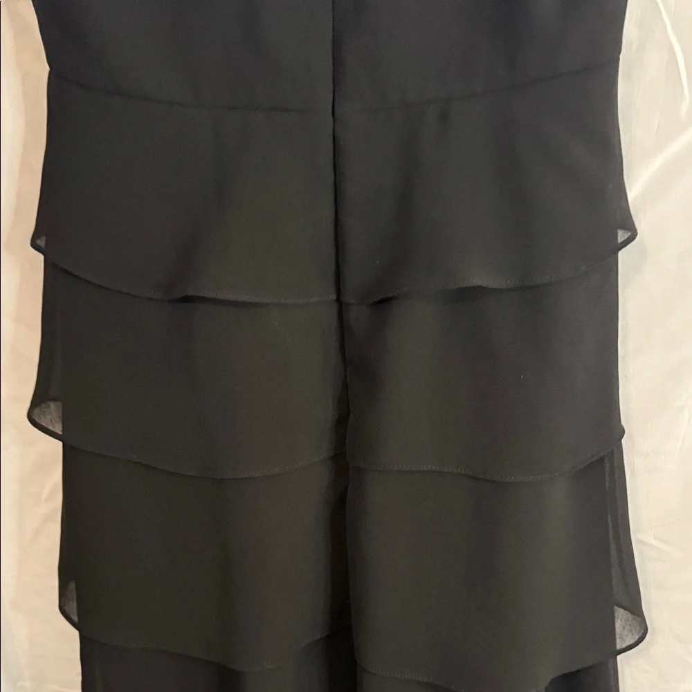 Patra Black Tiered Ruffle Cocktail Dress – Size 6 - Picture 6 of 8
